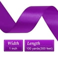 thumbnail image 6 of Purple Double Faced Satin Ribbon Bows & Ribbons - 1 inch x 100 Yards, 6 of 6