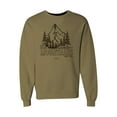 thumbnail image 2 of Light Source Mens Sweatshirt Mountains, Khaki, SM, 2 of 4