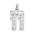 thumbnail image 1 of Collier en Argent Sterling 925, Numéro 11, Breloques, Pendentif, 1 of 6