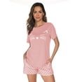 thumbnail image 5 of Short Sleeve Cotton Pajamas Sets for Women 2pc Women's Shorts Pajama Set Women's Cat Print Pajama Set Womens Summer Pajamas Sets Soft Loungewear Sets for Women, S-XXL, 5 of 14
