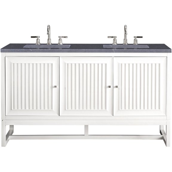 James Martin Vanities E645-V60d-3Csp Athens 60" Free Standing Double Wood Vanity Set -