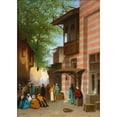 thumbnail image 2 of Charles Théodore Frère 11x14 Black Ornate Wood Framed Double Matted Museum Art Print Titled: A Street Scene, North Africa, 2 of 5