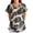 Khaki, variant on Print Scrub Tops Women Summer Casual Working Nurse Uniforms Comfortable Nursing Tunic with Pockets Floral Print Short Sleeve Tee Tops Workwear