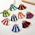 thumbnail image 3 of Handmade Braid Football Tassel Earrings Colorful Cheer leading Rugby Game Day Sports Lover Statement Earrings for Women, 3 of 3