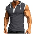 thumbnail image 7 of Afdoent Mens Tank Tops Male Gym Vest Training Sleeveless Vest Heavy Summer Sport Fitness Hooded Vest For Men Fashion, 7 of 7