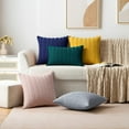 thumbnail image 6 of Unique Bargains 4 Pcs Modern Soft Throw Pillow Covers 18" x 18" Gray Blue/Yellow Flower, 6 of 6