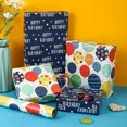 thumbnail image 2 of ELVY - Reversible Birthday Wrapping Paper Roll For Boys Girls Kids Men Women - Colorful, 2 of 6