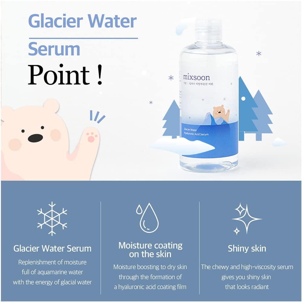 Mixsoon Glacier Water Hyaluronic Acid Serum, 10.1 fl oz