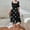Black, variant on Women's Summer Cotton Puff Sleeves Casual Vintage Polka Dots Print Off Shoulder Midi Dress with Square Neck and Ruffle Hem Blue M