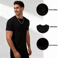 thumbnail image 4 of Men’s 180GSM Heavyweight Cotton Crew Neck Tee Solid Basic Soft Durable Casual Shirts S-3XL, 4 Pack, 4 of 7