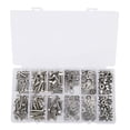 thumbnail image 1 of 475pcs 304 Stainless Steel Screw, Heavy Duty Nut Bolt Assortment Kit, Hex Bolts Nuts Gasket M4/5/6 Assortment Set Box, 1 of 7
