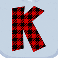 thumbnail image 4 of Inktastic Red Buffalo Plaid Initial K Boys or Girls Baby Bib, 4 of 4