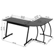 thumbnail image 2 of Escritorio de computadora FurnitureR en L Negro, 2 of 6