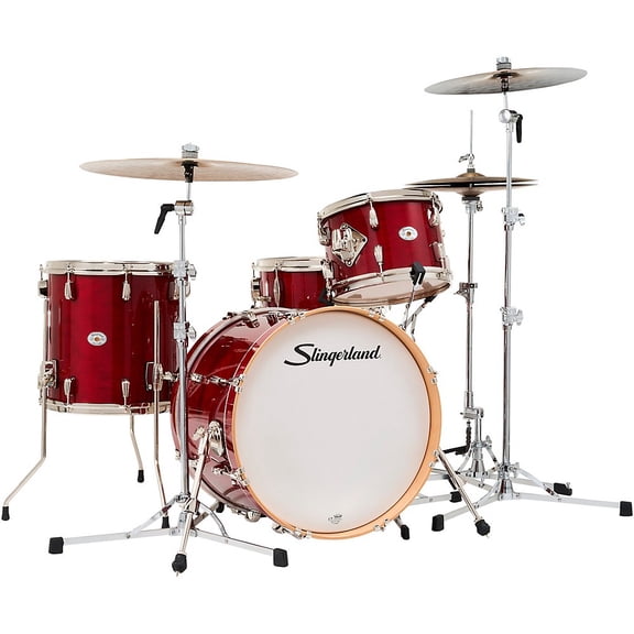 Slingerland Studio King 4-Piece Shell Pack with 20" Bass Drum Royal Crimson Lacquer