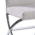 thumbnail image 5 of Beige Velvet Side Chairs (Set of 2) - Chrome X-Legs, Dining Room Seating, 35.5" High, Modern Design, Comfortable Foam Fill, Elegant Style, 5 of 6