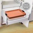 thumbnail image 5 of 6pcs Commercial Quality Baking Sheet Pan Set, Carbon Steel Cookie Sheet, Warp Resistant Baker's Half Sheet Pan, Cookie Tray Pans for Baking, Roasting Dishwasher Safe Black gold, 5 of 6
