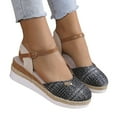 thumbnail image 1 of Womens Platform Sandals Cloesd Toe Comfortable Slide Shoes Ankle Strap Casual Summer Shoes, 1 of 7