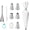 10, variant on 10-Piece Piping Bags and Tips Set, Reusable Cake Decorating Kit with 16 Inch Pastry Bag, 5 Icing Tips, 1 Puff Nozzle, 1 Bag Ties, 1 Couplers, 1 Brush, Baking Tools Frosting Kit for Cake Decorating