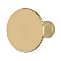 Bright Brass Drawer Door Knobs 1.25" Dia. x 1.25" H Classic Round Modern Doorknobs for Kitchen Cabinet, Dresser, Wardrobe Doors w/Screws Renovators Supply