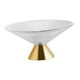 thumbnail image 4 of Cuenco de cristal decorativo para frutas, cuenco con patas, cuenco de pedestal para encimera de cocina, para aperitivos, encimera de cocina, pan, Líneas de oro, 4 of 9
