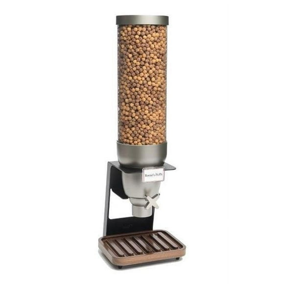Rosseto Serving Solutions EZ529 Distributeur de Céréales de Table avec Plateau en Noyer, 2 Gallons