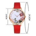 thumbnail image 3 of Fashion Simple Dial Belt Women's Quartz Watch Delicate Flower Printing No Word Backing, 3 of 4