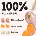 thumbnail image 3 of ASMPET Chicken Wrapped Rawhide & Sweet Potato Dog Chews, 6ct – Long Lasting Natural Treats for Medium & Large Dogs, Teeth Cleaning & Boredom Relief, 3 of 11