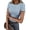 Light Blue, variant on Slim Fit Tops for Women Short Sleeve Crew Neck Shirts Stretch Basic Casual T Shirts