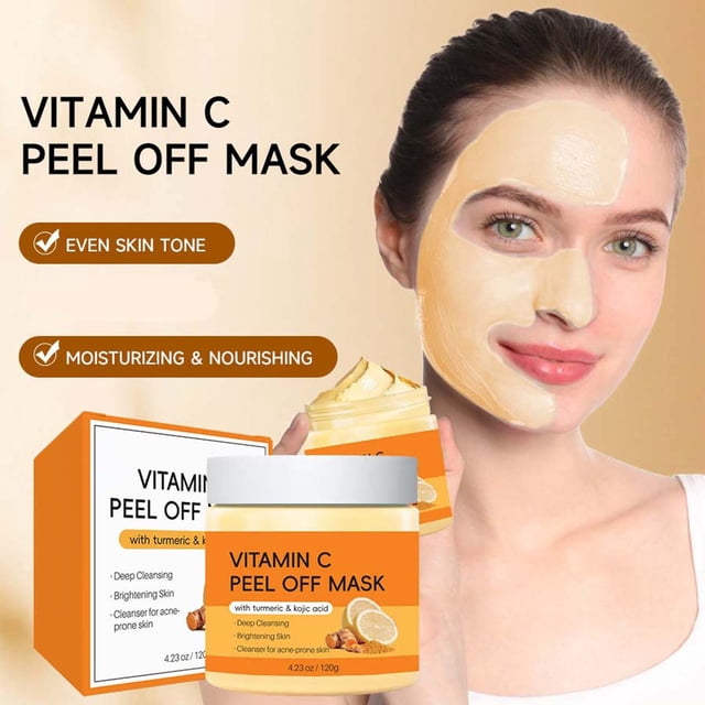 Xihbxyly Ofertas de hoy Mascarilla iluminadora de tono y mejora de la opacidad, mascarilla de jengibre, vitamina C, 120 g