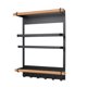 thumbnail image 1 of Estante de cocina con ganchos Estante de almacenamiento de toallas de papel para utensilios de cocina Estante organizador montado en la pared, Negro Eigraketly LF0229-02B, 1 of 7