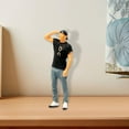 thumbnail image 4 of Figuras de hombres 1/64, muñecos para decoración de diseño, manga corta negro Zulema escena gente figura, 4 of 8