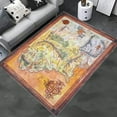 thumbnail image 1 of Middle Earth Map Area Rug, Multicolor, 47'x70' (120x180cm), Custom, Living Room, Non-Slip, Cotton, Machine-Woven, Water Resistant, Limited Warranty, 1 of 7