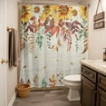 thumbnail image 5 of Xipuska Fall Sunflower Shower Curtain - Water Repellent Fabric Shower Curtains Washable, Vintage Autumn Eucalyptus Thanksgiving Decorative Polyester Cloth Bathroom Curtains Modern Bath Decor 66"x72", 5 of 6