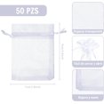 thumbnail image 2 of 50 Bolsas de Organza para Dulces Bolsitas de Tela para Regalos de Fiestas Recuedos de Boda Bautizo Bolsa Pequeña para Guardar Joyería (7 X 9 cm), 2 of 4