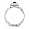 thumbnail image 3 of Sterling Silver & 14k Created Ruby Ring, 3 of 9