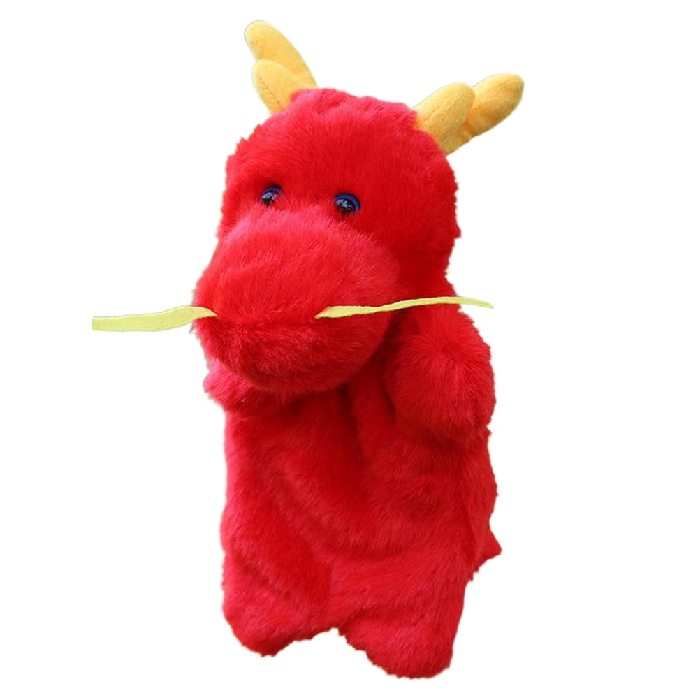 Marionnette à Main Dragon En Peluche – Jouet Interactif Pour Raconter Des Histoires, Jeu De Rôle, 25 Cm