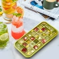 thumbnail image 4 of Ice Cube Tray with Lid and Bin, 64 Pcs Ice Cube Mold (Green), 4 of 5