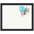 thumbnail image 2 of PinPix 16x13 Custom Cork Bulletin Board Lattice White Beige Poster Board Has a Fabric Style Canvas Finish, Framed in Lattice White Beige, by ArtToFrames (PinPix-1819), 2 of 5