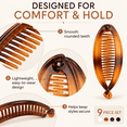 thumbnail image 5 of 9PCS Banana Hair Clips Classic Hair Comb Banana Clips Ponytail Hair Holder for Women Girls, 3 Styles, 5 of 7