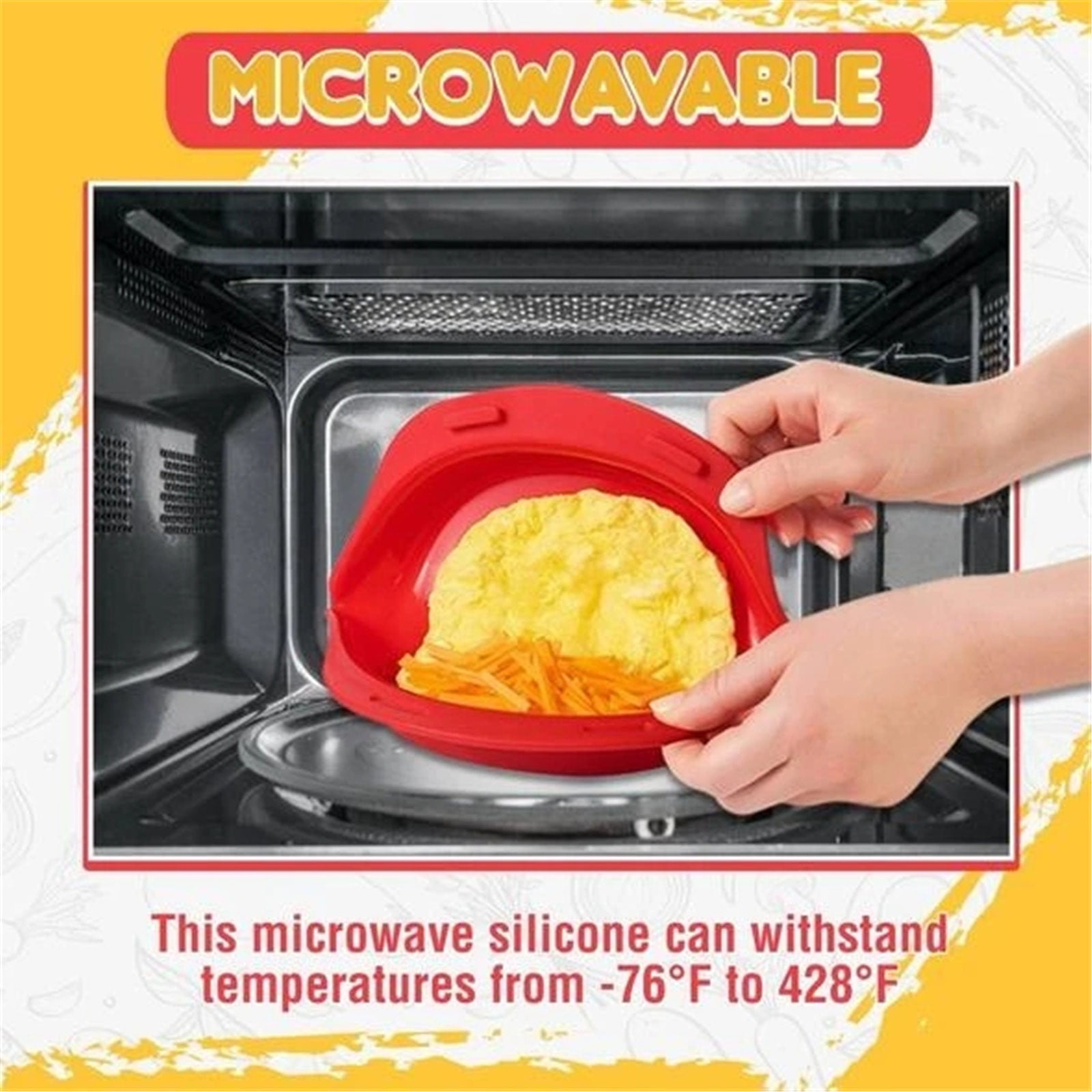 Microwave Omelette Maker Nonstick Pancake Maker Mold Silicone Egg  Integrated Design Make Egg Roll Baking Pan
