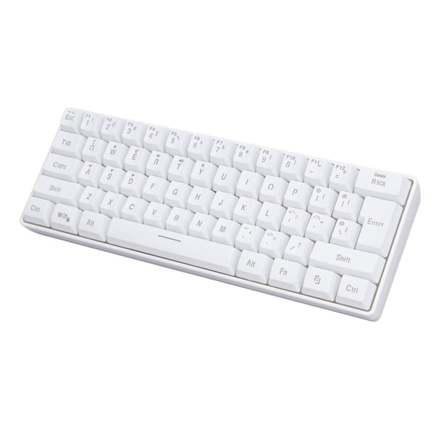 Triple Mode BT5.0 2.4G USB Mechanical Keyboard,61 Keys Rechargeable Silent Mini Keyboard,Compact Gaming Keyboard with RGB Backlight for Laptop Phone Tablet