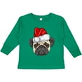 thumbnail image 3 of Inktastic Christmas Pug Dog Santa Boys or Girls Long Sleeve Toddler T-Shirt, 3 of 5