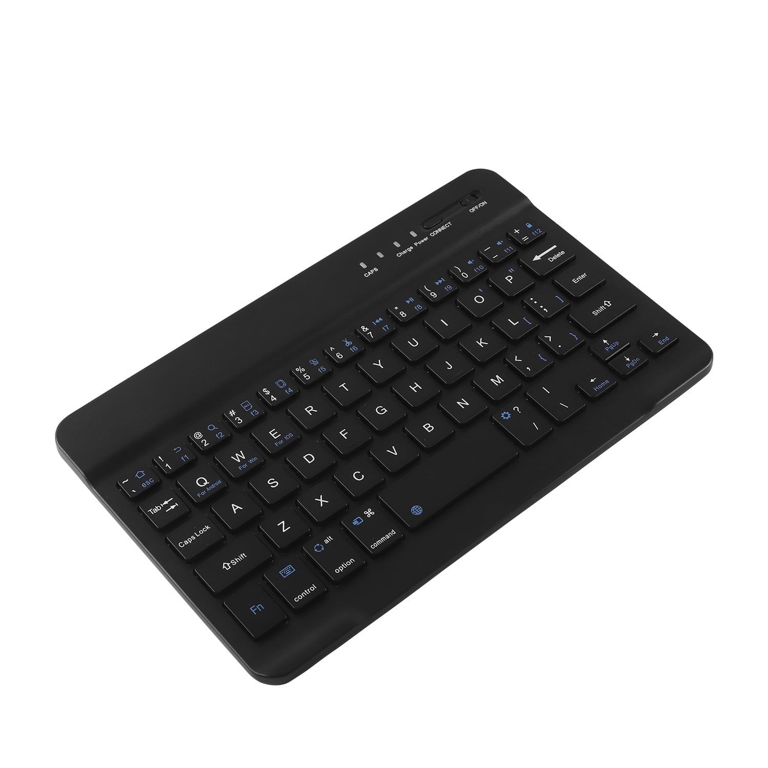 PloutoRich Wireless Keyboard, 7/8 inch Bluetooth Keyboard, Ultra-Thin Rechargeable Keyboard for Laptop Mobile Phone Tablet,Three-system Universal