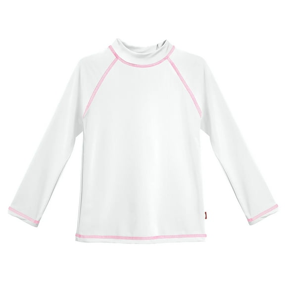 Girls UPF 50 Long Sleeve Rashguard | White