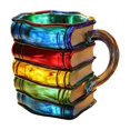 thumbnail image 2 of JIAHomeV Home Decor Literary Retro Painted Book Cup Hand Painted Literary Theme Hand Painted Mug Book Shape Coffee Cup Reading Lover Study Water Cup Yellow,10cm, 2 of 7