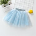 thumbnail image 4 of AJTQTH Girls Skirt Summer Cute Cartoon Sequins Short Skirt Mesh Layered Fluffy Skirt Summer Elastic Waist Princess Skirt for Holiday Party Outfits Blue 5 Years, 4 of 6