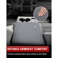 thumbnail image 3 of KBH Center Console Cover for 2011-2016 F250 F350 Super Duty, Middle Console Armrest Lid Cover Protector for Truck Interior Accessories, Darkgray Washable Fabric(Jump Seat Console Only), 3 of 7