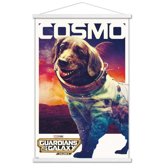 Marvel Guardians of the Galaxy Vol. 3 - Cosmo One Sheet Wall Poster with Magnetic Frame, 22.375" x 34"