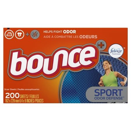 Bounce Dryer Sheets Spring - Bounce Fabric Softener Dryer Sheets with Febreze Freshness, Sport Odor Defense, 200 count