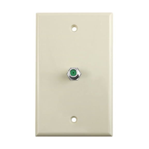 Construct Pro Wall Plate with 3.0 GHz F-81 Connector (Color: Light Almond)